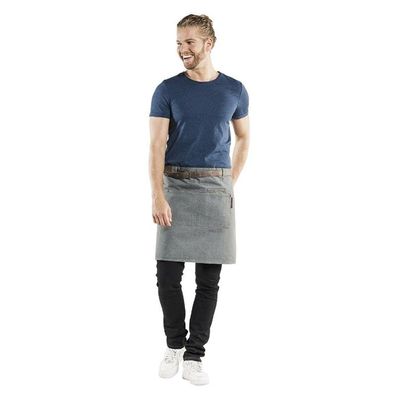 Chaud Devant Forene Denim Halfter Schürze grau 70(B) x 50(L) cm