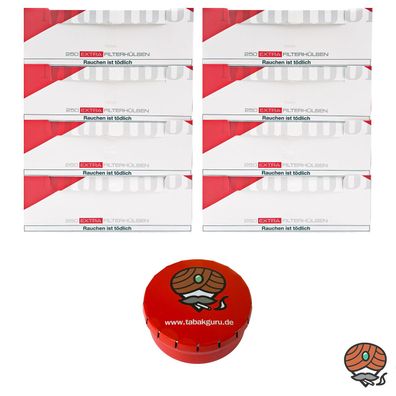 8x Marlboro Rot Extra Filterhülsen + Taschenascher