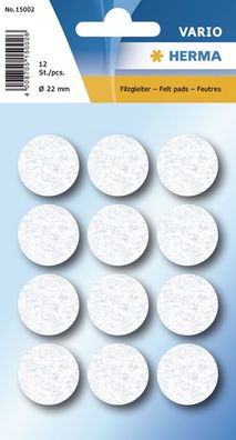 HERMA Filzgleiter, Durchmesser: 22 mm, weiá
