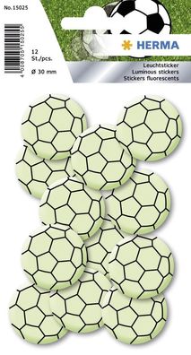 Herma 15025 Leuchtsticker Fußball Mini