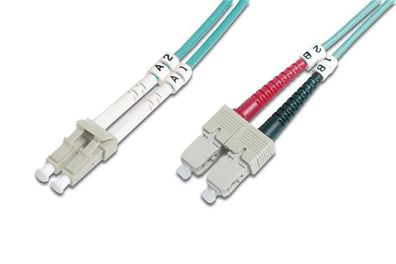 Digitus LWL Patchkabel, LC-Duplex - SC-Duplex, OM3, 5,0 m