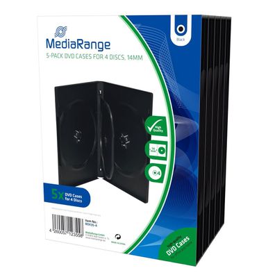 MediaRange BOX35-4 DVD Leerbox MediaRange 4er DVD Box 5 Stück
