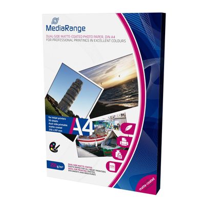 MediaRange MRINK112 Foto Papier MediaRange matt coated A4 250g 50 Blatt Dual