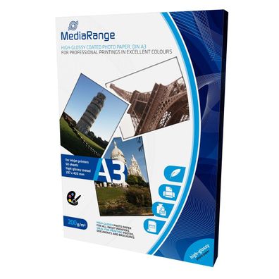 MediaRange MRINK109 Foto Papier MediaRange hochglänzend A3 200g 50 Blatt