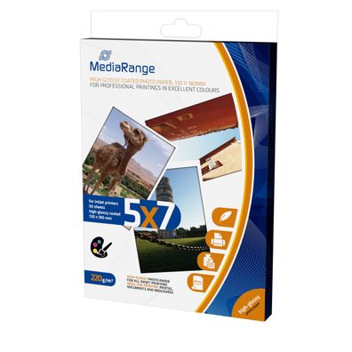 MediaRange MRINK114 Foto Papier MediaRange hochglänzend 13x18cm 250g 50 Blatt