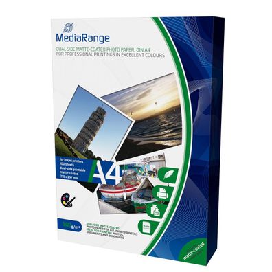MediaRange MRINK111 Foto Papier MediaRange matt coated A4 140g 100 Blatt Dual