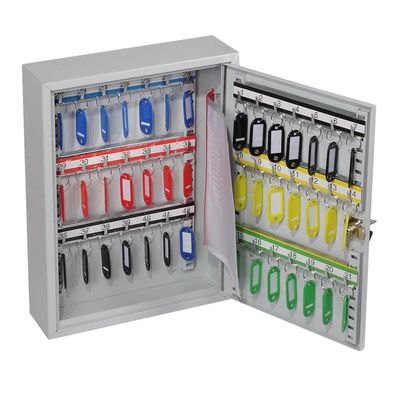 phoenix Safe KC0601K Schlüsselschrank - 42 Haken, hellgrau, Schlüsselschloss