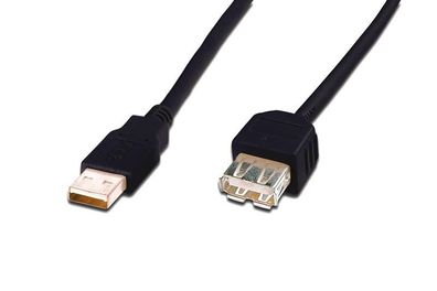 AK-300202-050-S USB 2.0 Verlängerungskabel, Typ A St/Bu, 5.0m, USB 2.0 konform, UL, s