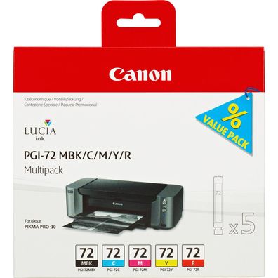Canon 6402B009 Canon PGI-72 MBK/C/M/Y/R Multipack