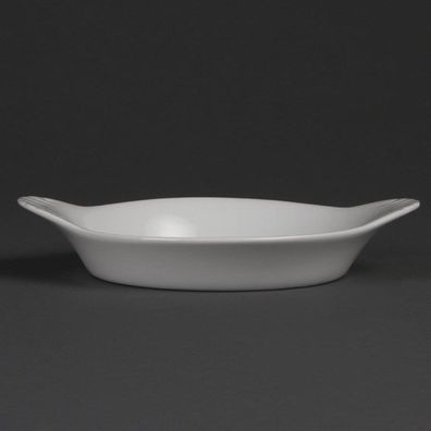 Olympia Whiteware runde Gratinschalen weiß 19,2cm (6 Stück)