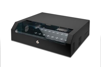 Digitus Professional DN-19 04U-PB-B Wandgehäuse, Slim Line 3HE rotierbar, 2HE fix, 14