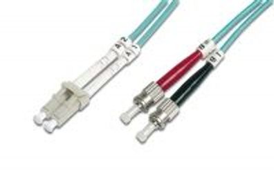 Digitus LWL Patchkabel, 2 x ST - LC-Duplex, OM3, 5,0 m