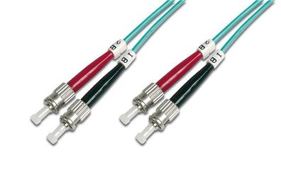 Digitus LWL Patchkabel, 2 x ST - 2 x ST, OM3, 10,0 m