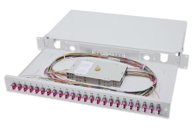 Digitus 19" Glasfaser LWL Spleiábox, OM4, best?ckt, 24 x LC