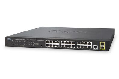 PLANET GS-4210-24T2S PLANET Web Smart Gigabit Switch 24-port + 4 shared SFP ports Rac