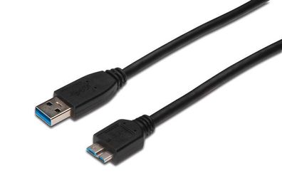 Digitus AK-300116-010-S Cable USB3 A/micro-B M/M 1.00m black
