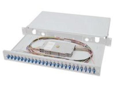 Digitus Professional DN-96332/9 Ausziehbare Glasfaser - Spleißbox, 1U, Equipped 24xLC
