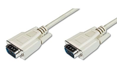 Cable VGA HD DSUB 15 1.8m M/M beige