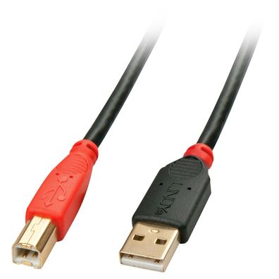 Lindy 42762 USB 2.0 Kabel Typ A/B 15m Typ A/B M/M High/Full/LowSpeed