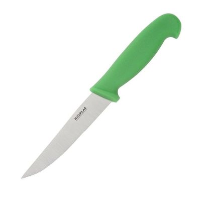 Hygiplas Gemüsemesser Wellenschliff 10cm grün