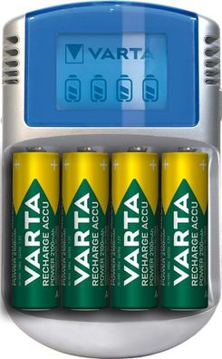 Varta 57070201451 Varta LCD Charger 12V USB inkl. 4 Akkus 2600 mAh Mignon AA