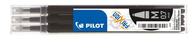 Pilot BLS-FR7-B-S3 Tintenrollermine FriXion BLS-FR7 - 0,4 mm, schwarz, 3er Pack