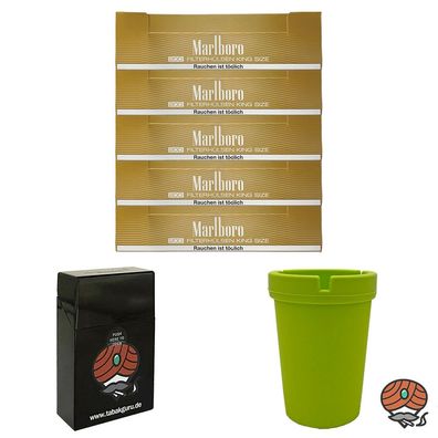 5x Marlboro Gold King Size Filterhülsen + Autoaschenbecher + Zubehörartikel