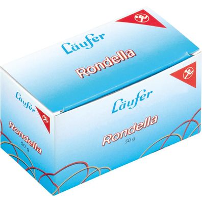 L„ufer Rondella Gummiringe im Karton, 40 mm, 50 g, rot