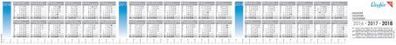 Läufer 45020 Schreibunterlagen Ersatzkalender für 3 Jahre, 58 x 6,6 cm, weiß
