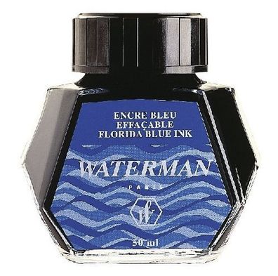Waterman S0110720 Tinte - 50 ml Glasflacon, floridablau