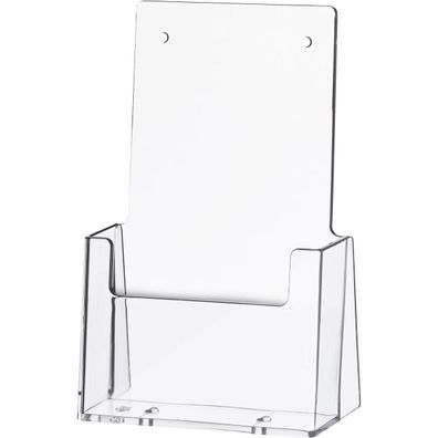 helit H2351002 Tisch-Prospekthalter, DIN lang, 1 Fach, glasklar