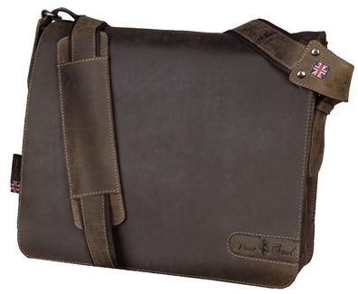 Pride & Soul Notebooktasche BEN  47138 37x33x14cm Echtleder braun
