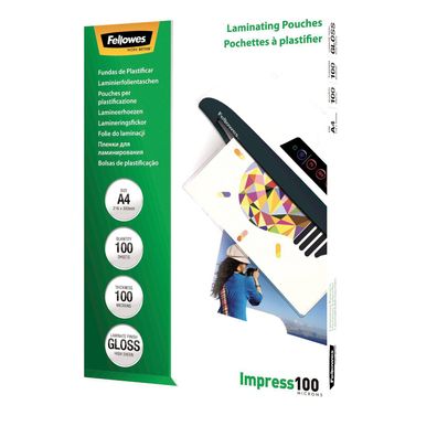 Fellowes® 5351111 Laminierfolien Impress 100 Mikron, länzend, 4,100 Stück