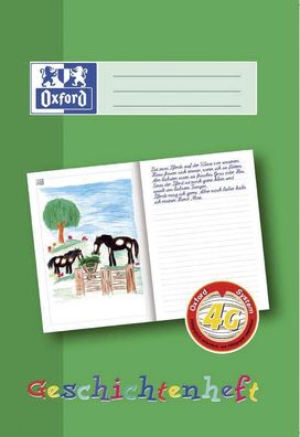 Oxford 311401622 Schreiblernheft LIN 4G A4 16 Blatt 90g/qm Geschichtenheft(T)