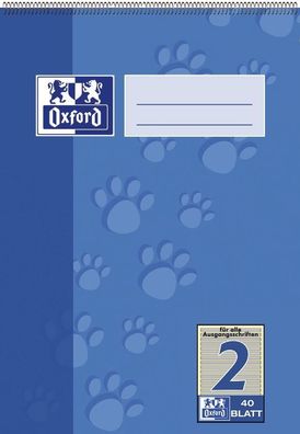 Oxford 100050385 Spiralblock Lin.2 - A5, 40 Blatt, 90 g/qm