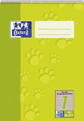 Oxford 100050384 Spiralblock Lin.1 - A5, 40 Blatt, 90 g/qm