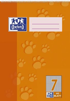 Oxford 100050389 Spiralblock Lin.7 - A5, 40 Blatt, 90 g/qm