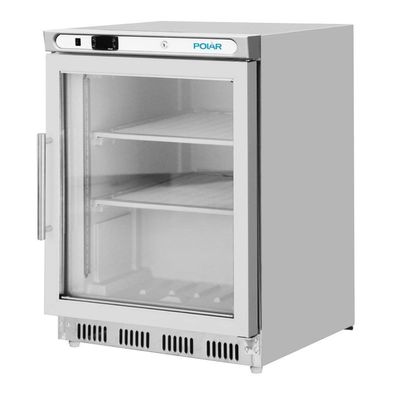Polar C-Serie Gefrierschrank Untertisch mit Glasfront - Edelstahl