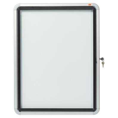 nobo® 1902577 Schaukasten mit Klapptür - 4x A4, 49,3 x 66,7 x 4,3 cm, weiß, magnethaf