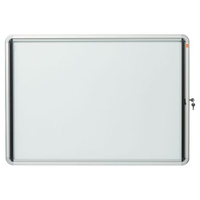 nobo® 1902558 Schaukasten mit Klapptür - 6x A4, 70,8 x 66,7 x 4,3 cm, weiß, magnethaf