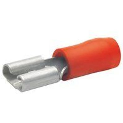 100St. Klauke 8202 Flachsteckhülse, isoliert, 0,5qmm-1,0qmm, 4,8mmx0,5mm, CuZn, galva