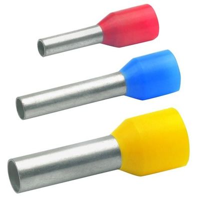100St. Klauke 47718 Aderendhülsen DIN 46228 Teil 4 isoliert 16qmm 18mm lang Cu galvan