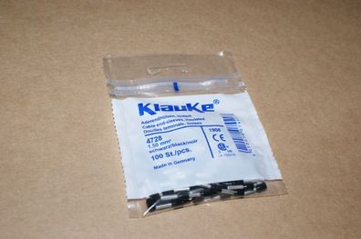 100St. Klauke 47212 Aderendhülsen DIN 46228 Teil 4 isoliert 1,5mm² 12mm lang Cu galva