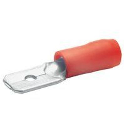 100St. Klauke 820 Flachstecker isoliert 0,5qmm-1,0qmm 6,3x0,8mm CuZn galvanisch verzi