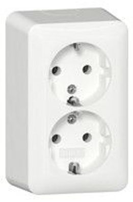 1St. Gira 478013 2f- Steckd. + Montagepl. AP Reinweiß