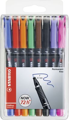 Stabilo® 842/8 Folienschreiber OHPen universal Fein permanent 8er Etui