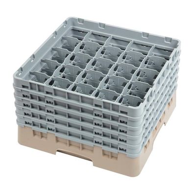 Cambro Gläserspülkorb beige mit 25 Fächern max Glashöhe 25,7cm