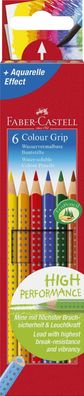 FABER-CASTELL 112406 Buntstift Colour GRIP - 6 Farben, Kartonetui