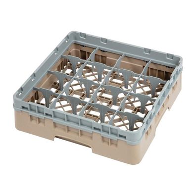 Cambro Gläserspülkorb beige mit 16 Fächern max Glashöhe 9,2cm