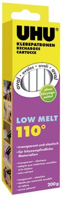 UHU Klebepatrone Low Melt, 200 g, transparent
